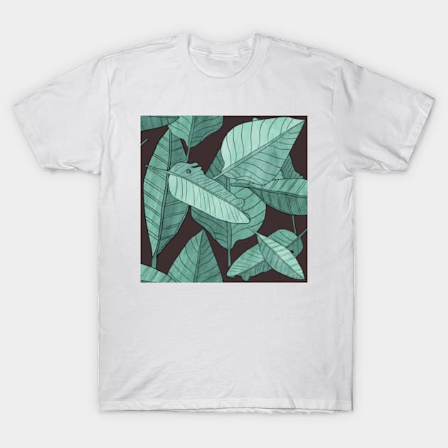 Tropical Foliage T-Shirt by WalkSimplyArt